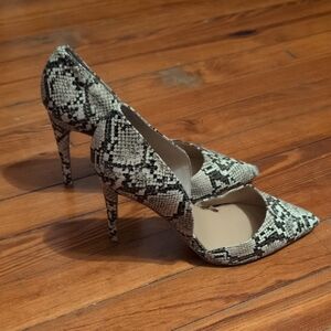 Express Snakeskin Patterned Heels